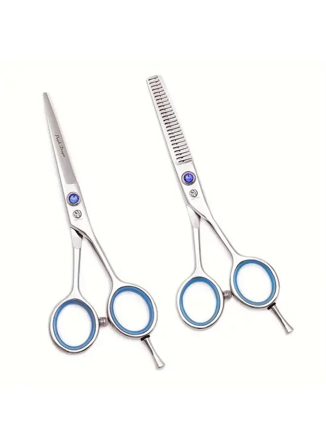 2Pcs S Size Hairdressing Scissors Japan Stainless Steel Hair Cutting Barber Thinning Shears - Image 1